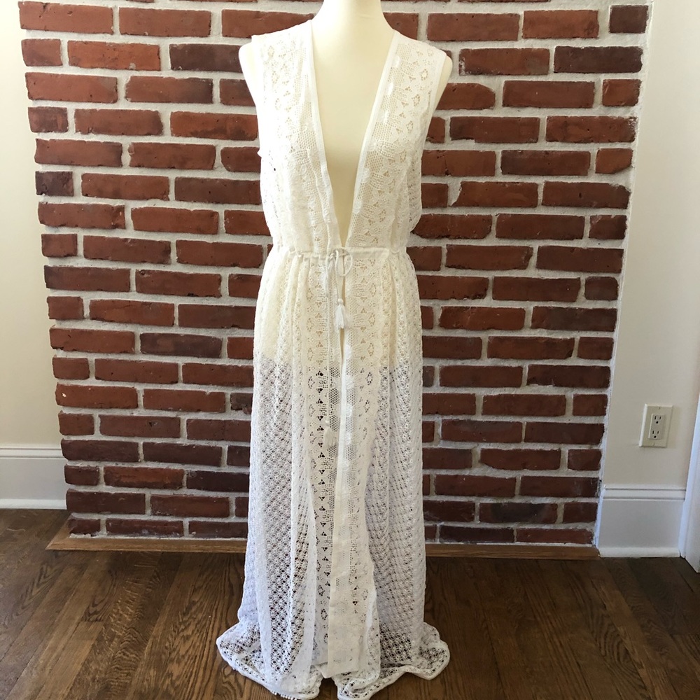 Victoria’s Secret White Lace Bathing Suit Cover-Up